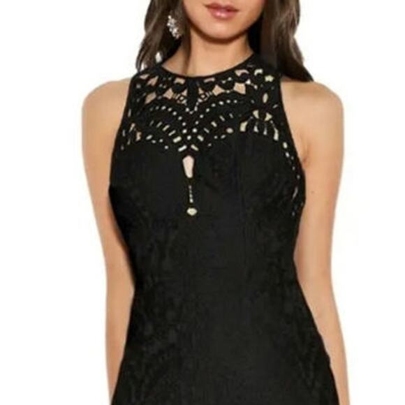 Lover Harmony Cut Out Black Goth Size 2 Midi Dress - Picture 2 of 7